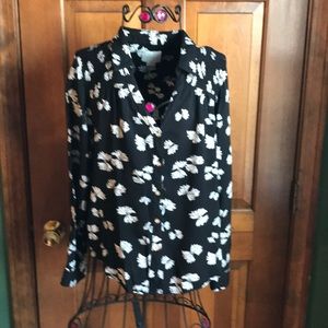 Maeve Anthro Hi-Lo Blouse US 4 Long Sleeves